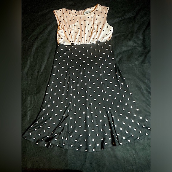 Shelby & Palmer Polka Dot Dress - Black and White - Picture 1 of 7